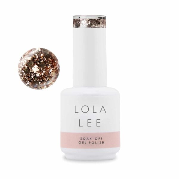 Gold Glitter Gel Polish by Lola Lee