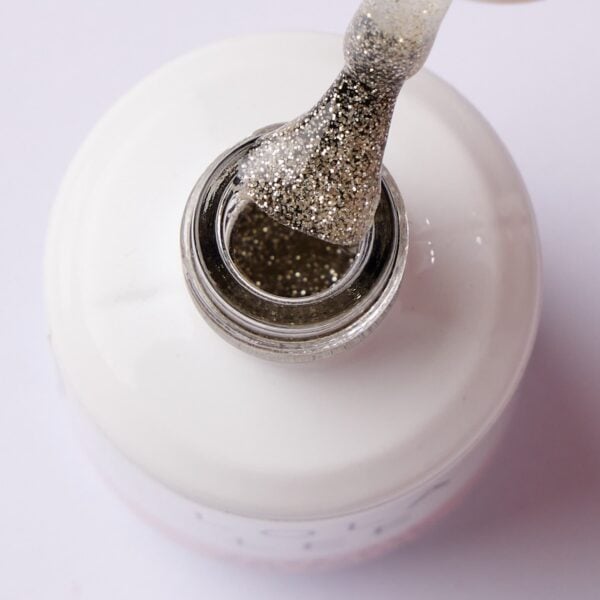A rich medium glittered gel polish
