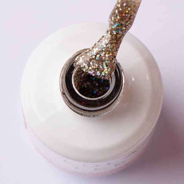 Lola Lee's 'Be Sweet On The Inside.' Gold Slate Glitter Gel Polish in a bottle