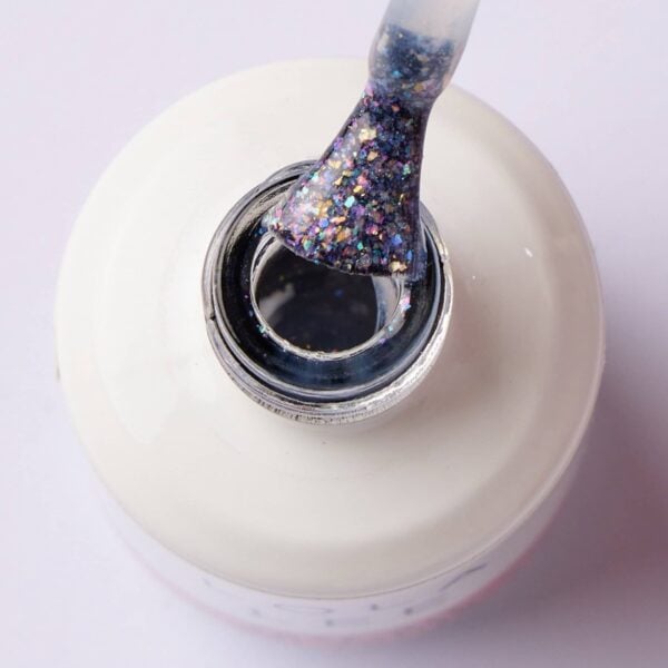 'Oh The Places You Will Go' Silver Specks Gel Polish in a bottle