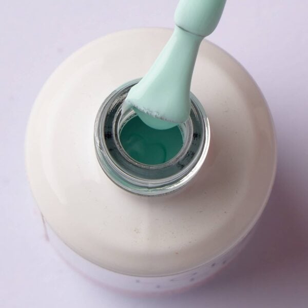 Brush displaying the soft green shade of Call Me Tiffany