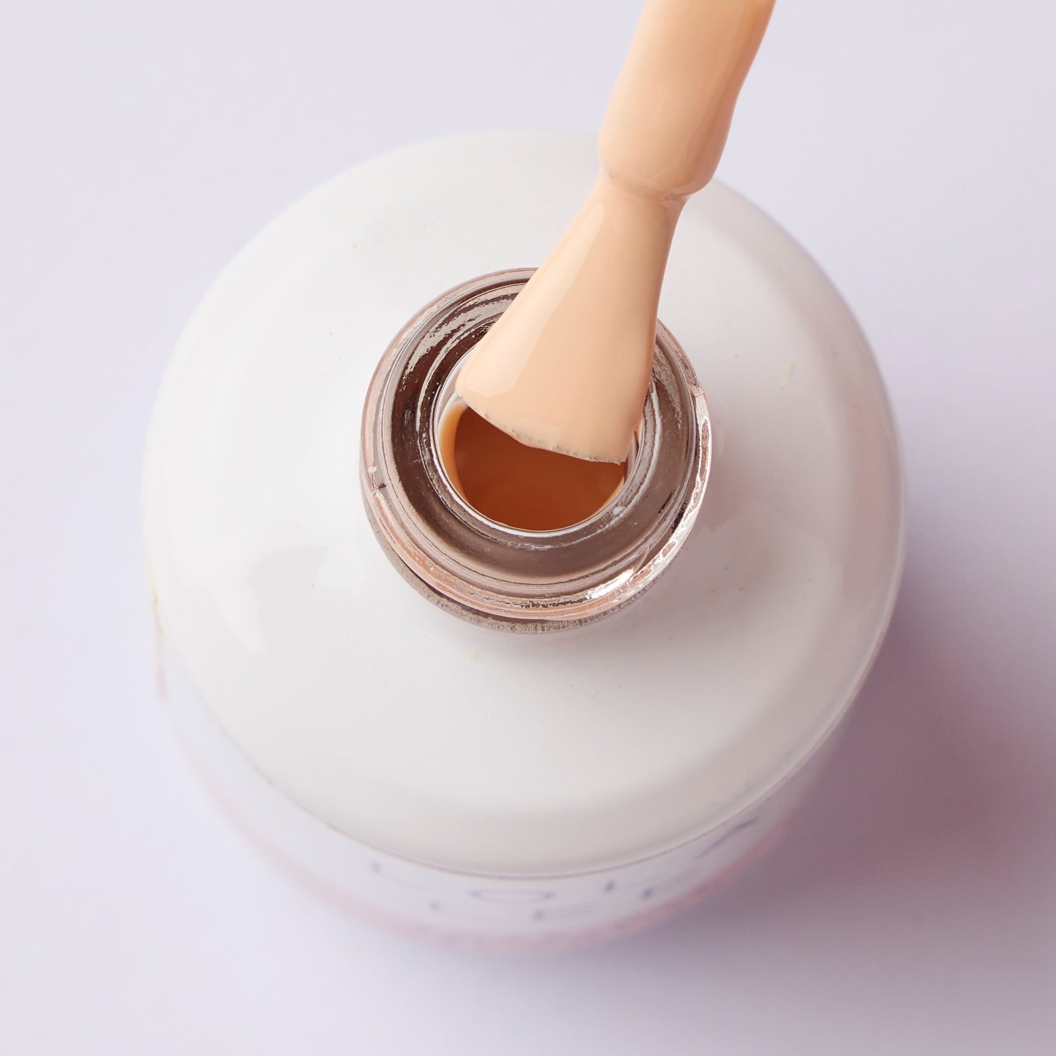 Lola Lee Pretty Darn Good peachy nude gel polish bottle with brush