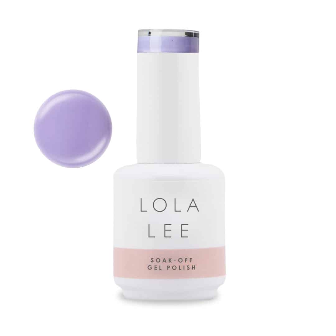 a medium purple shade with a smooth, high-gloss finish.