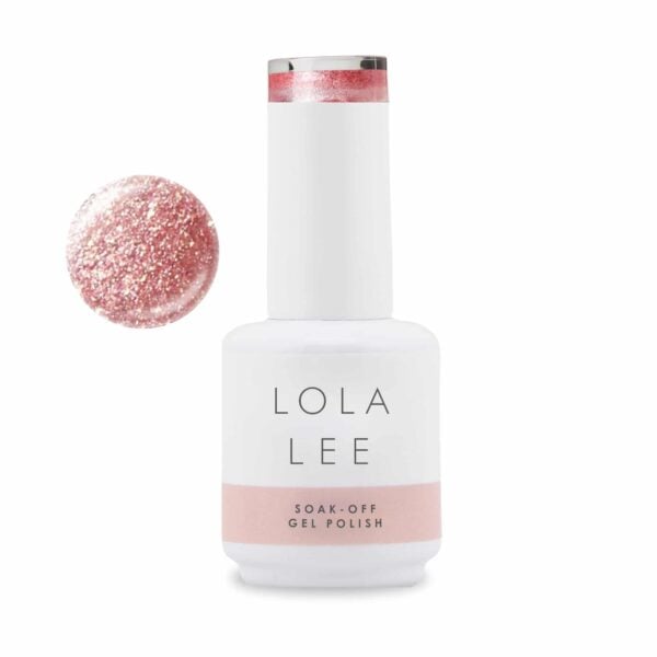 Bottle and swatch view of Lola Lee GP051 - I'm Describing You gel polish