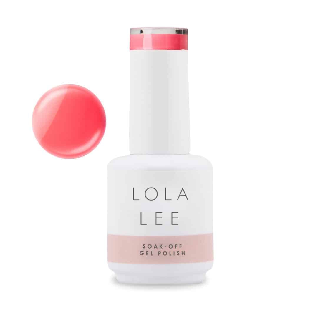 Lola Lee Gel Polish 177 bottle with vibrant pink colour swatch