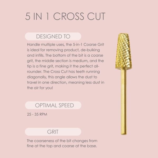 5 in1 cross-cut bit