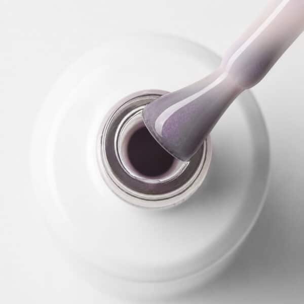 Lola Lee Brush On Gel Glazed Shimmer with brush showing light pink gel